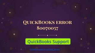 QuickBooks error 80070057| Get instant help support