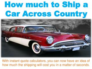 How much to Ship a Car across Country