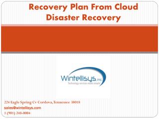 Reduce Your Business Risk with Cloud Disaster Recovery Service - Wintellisys