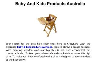 Baby And Kids products Australia