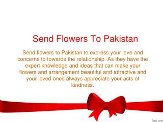 Send Flower To Pakistan