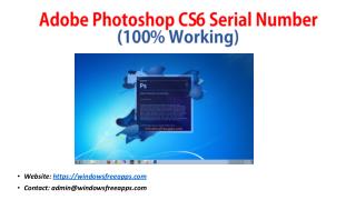 Adobe Photoshop CS6 Serial Number 2017