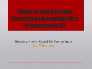 Things To Find Out When Choosing An Accounting Firm In Sacramento CA