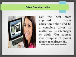 Driver Education online