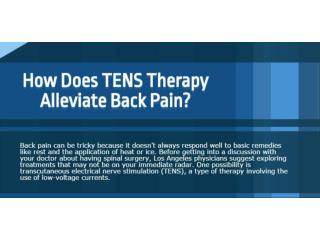 How Does TENS Therapy Alleviate Back Pain?