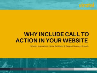 Why Include Call to Action in Your Website?