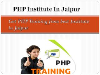 PHP Institute in Jaipur - Traininginstituteinjaipur.net