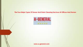 The Four Types Of Drain Cleaning Services At Office & Homes
