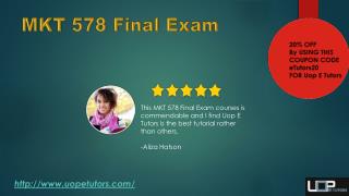 MKT 578 Final Exam