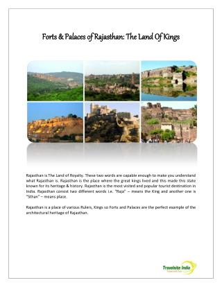 Forts and Palaces in Rajasthan, India