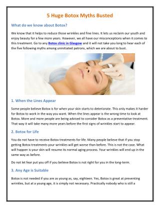 5 Huge Botox Myths Busted