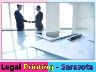 Legal Printing - Sarasota