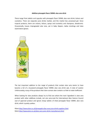 Additive pineapple flavor 500ML aloe vera drink