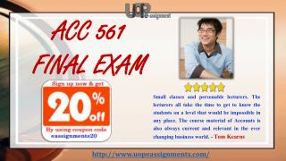 ACC 561 Final Exam