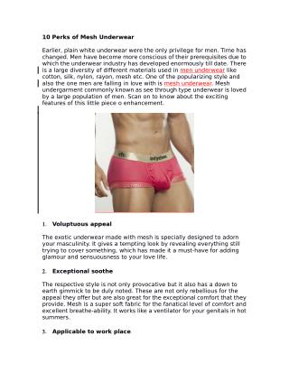 10 Perks of Mesh Underwear