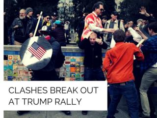 Clashes break out at Trump rally