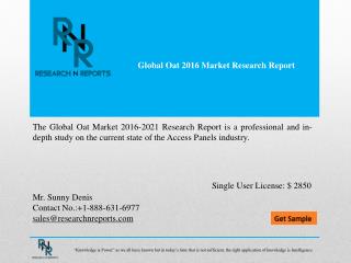 Global oat market Analysis & Trends (2016-2021)