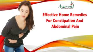 Effective Home Remedies For Constipation And Abdominal Pain