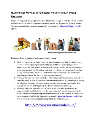 Packers and movers in Delhi - Movingsolutionsindelhi.in