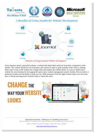 5 Benefits of Using Joomla for Website Development