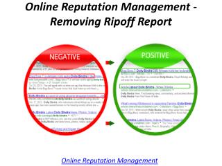 Online Reputation Management - Removing Ripoff Report