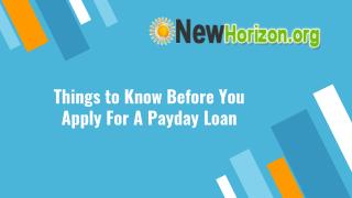 Things to Know Before You Apply for A Payday Loan