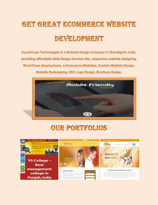 Get great ecommerce website development