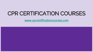 CPR Recertification Courses in Maine