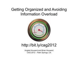 Information Overload CAG 2012