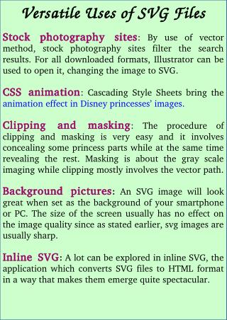 Versatile Uses of SVG Files