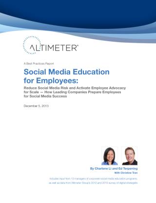 [Report] Social Media Education for Employees, by Charlene Li and Ed Terpening