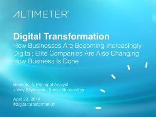 [Slides] Digital Transformation, with Brian Solis