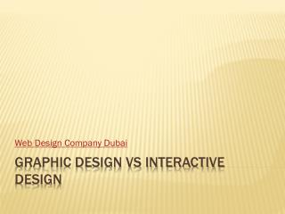 Graphic Design vs Interactive Design