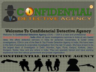 No. 1 Detective Agency in India || Confidential Detective Agency