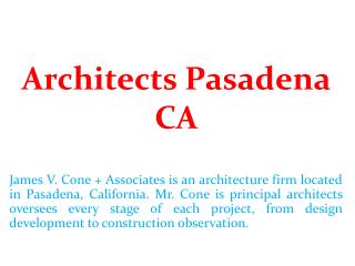 Architects Pasadena CA