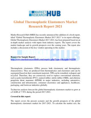 Global Thermoplastic Elastomers Market Research Report 2021