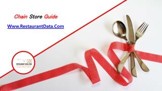 Chain Store Guide - Restaurant Data