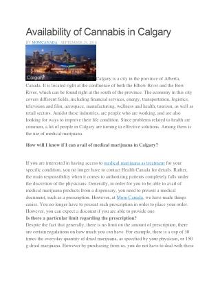 Availability of Cannabis in Calgary