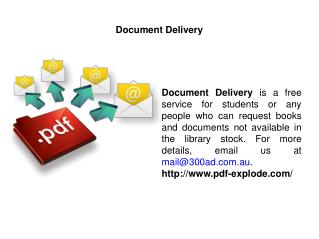 Document Delivery