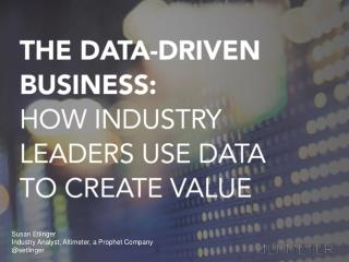 [NEW RESEARCH] The Data Driven Business: How Industry Leaders Use Data To Create Value