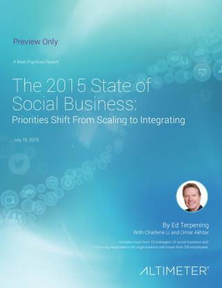 [REPORT] The 2015 State of Social Business