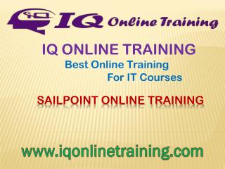 Get Trained in Sailpoint Online Training from Experienced Trainers