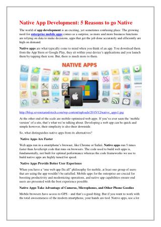 Native App Development: 5 Reasons to go Native