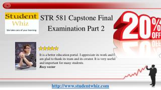 str 581 capstone final examination part 2 answers