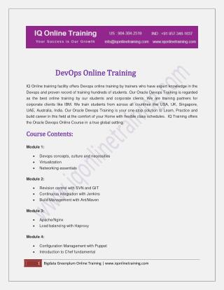 Devops Online Training Course PDF