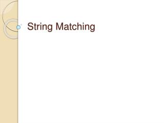 String Matching