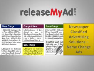 Name change ads in newspaper