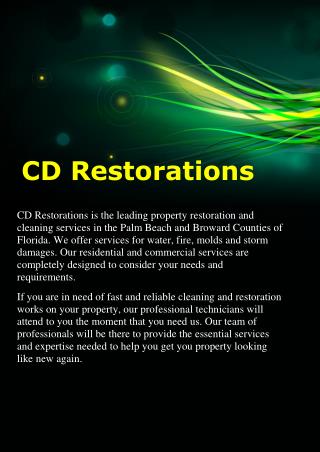 Water Damage Restoration West Palm Beach - cdrestorations