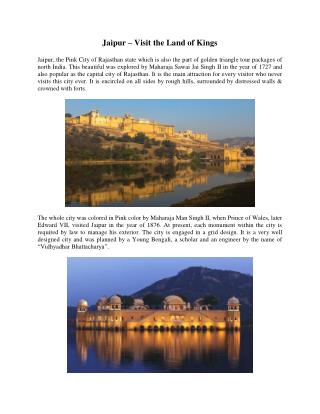 Jaipur – Visit the Land of Kings