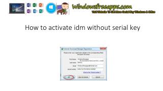 How to activate idm without serial key